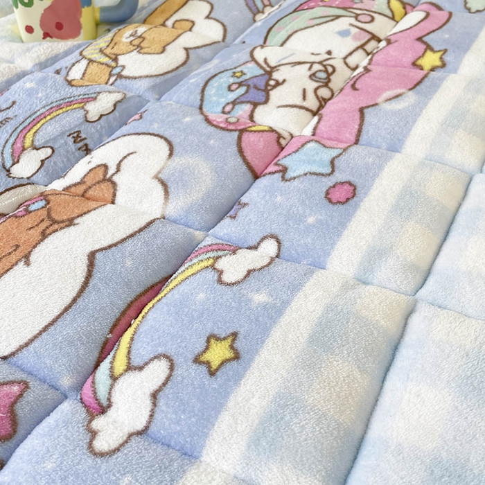 91家纺网 家纺一手货源 找家纺 米帛家纺 2024新款三丽鸥牛奶绒学生软垫 玉桂狗家族