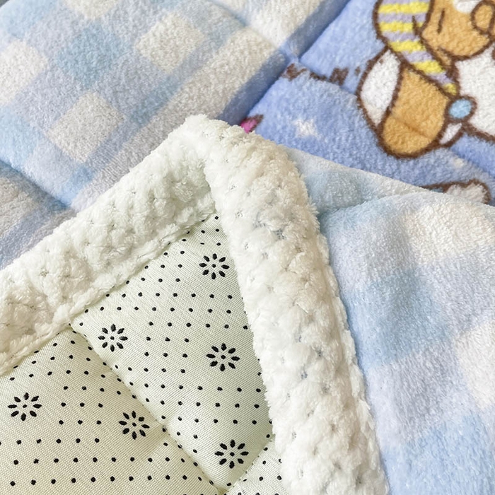 91家纺网 家纺一手货源 找家纺 米帛家纺 2024新款三丽鸥牛奶绒学生软垫 玉桂狗家族