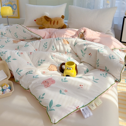 91家纺网 家纺一手货源 找家纺 （总）卡派 2024新款亲肤水洗棉印花春秋被