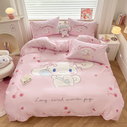 91家纺网 家纺一手货源 找家纺 （总）暮思家居 2024新款正版授权三丽鸥大阪全棉数码印花纯棉四件套