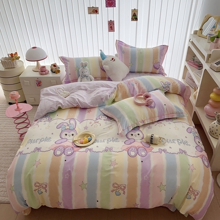 于果 2024新款全棉13370四件套(10） 彩色的梦