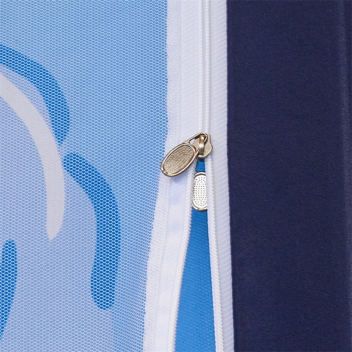 91家纺网 家纺一手货源 找家纺 迪凡保罗蚊帐 2025新款2416纳米环保加厚强遮光大版数码印花学生蚊帐（自带靠墙帘） 游泳熊猫