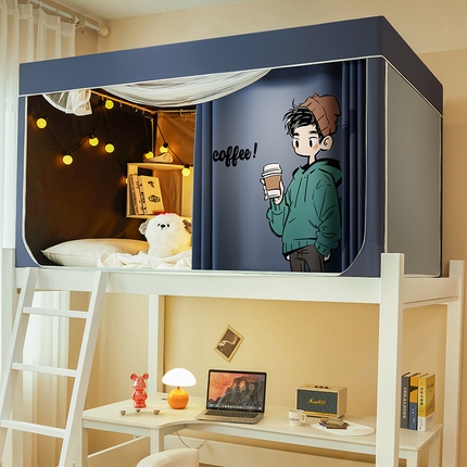 91家纺网 家纺一手货源 找家纺 （总）2024新款学生宿舍强遮光坐床蚊帐