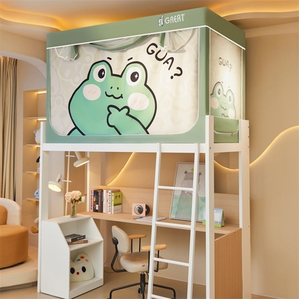 91家纺网 家纺一手货源 找家纺 （总）迪凡保罗蚊帐 2025新款2416纳米环保加厚强遮光大版数码印花学生蚊帐（自带靠墙帘）