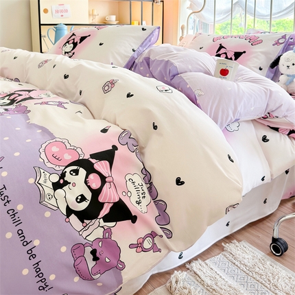 91家纺网 家纺一手货源 找家纺 （总）2024新款授权经典奥特曼-三丽鸥全棉卡通四件套学生三件套【含防伪标】