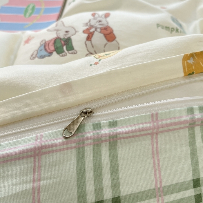 91家纺网 家纺一手货源 找家纺 慕尚家纺 2025新款全棉印花四件套 南瓜派对