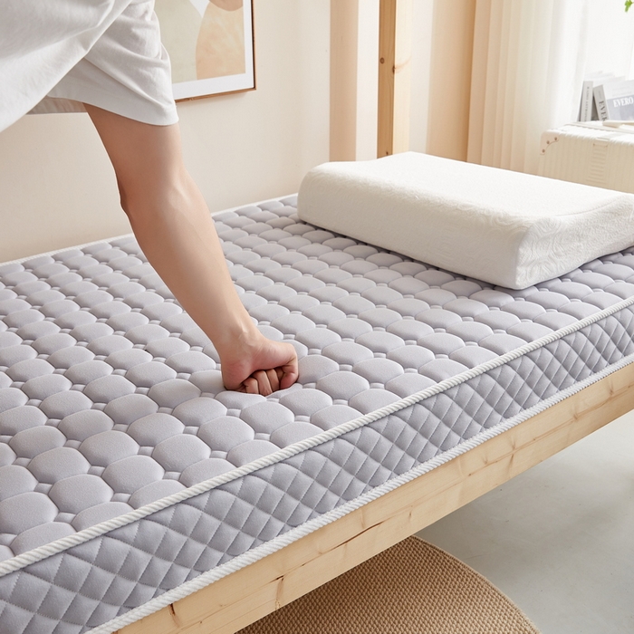 91家纺网 家纺一手货源 找家纺 卡派 2024新款单人床乳胶记忆棉立体加厚加高床垫5-10cm（面包格系列） 灰色