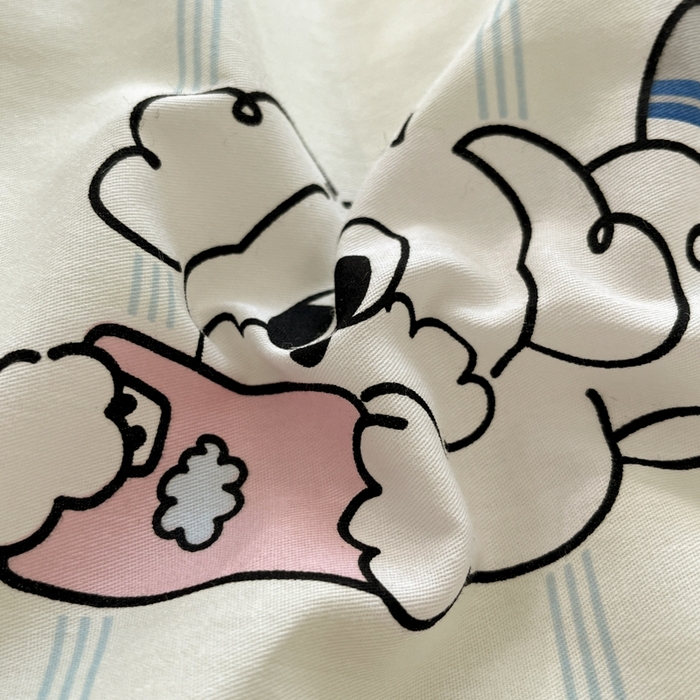 91家纺网 家纺一手货源 找家纺 慕尚家纺 2025新款全棉印花四件套 书生猫咪