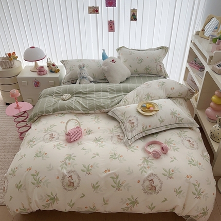 于果 2024新款全棉13370四件套(10） 林间小鹿