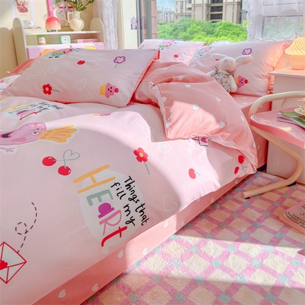 2024新款授权经典奥特曼-三丽鸥全棉卡通四件套学生三件套【含防伪标】 蛋糕小猪