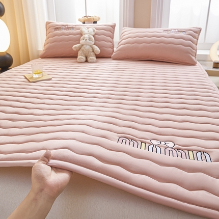 恋绒家纺 2025新款刺绣款床褥床护垫绣花床垫 mini-湘妃玉