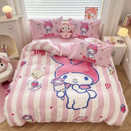 91家纺网 家纺一手货源 找家纺 （总）暮思家居 2024新款正版授权三丽鸥大阪全棉数码印花纯棉四件套