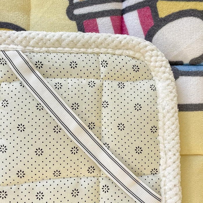 91家纺网 家纺一手货源 找家纺 米帛家纺 2024新款三丽鸥牛奶绒学生软垫 爆米花帕恰狗