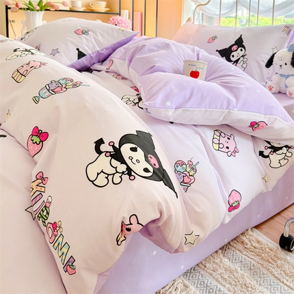 2024新款授权经典奥特曼-三丽鸥全棉卡通四件套学生三件套【含防伪标】 可爱库洛米