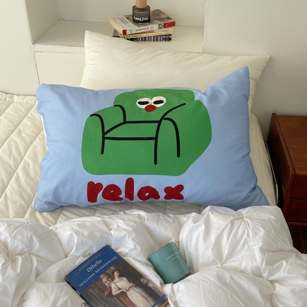 91家纺网 家纺一手货源 找家纺 蜜宿 2024新款全棉数码印花枕套 云朵沙发