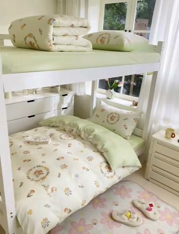 91家纺网 家纺一手货源 找家纺 本制 2024新款学生季全棉印花三件套 沐风