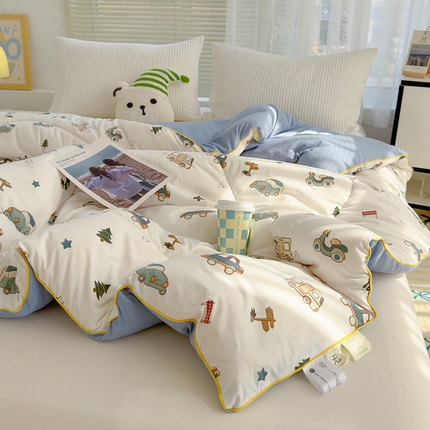 91家纺网 家纺一手货源 找家纺 （总）卡派 2024新款亲肤水洗棉印花春秋被