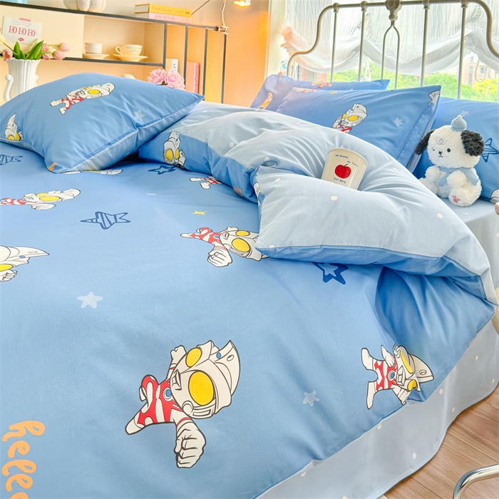 91家纺网 家纺一手货源 找家纺 2024新款授权经典奥特曼-三丽鸥全棉卡通四件套学生三件套【含防伪标】 艾斯奥特曼