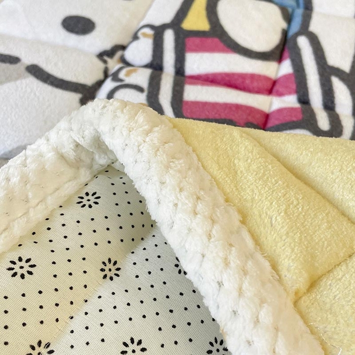 91家纺网 家纺一手货源 找家纺 米帛家纺 2024新款三丽鸥牛奶绒学生软垫 爆米花帕恰狗