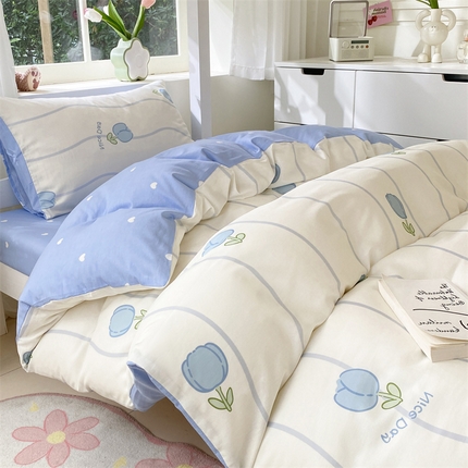 91家纺网 家纺一手货源 找家纺 （总）本制 2024新款学生季全棉印花三件套