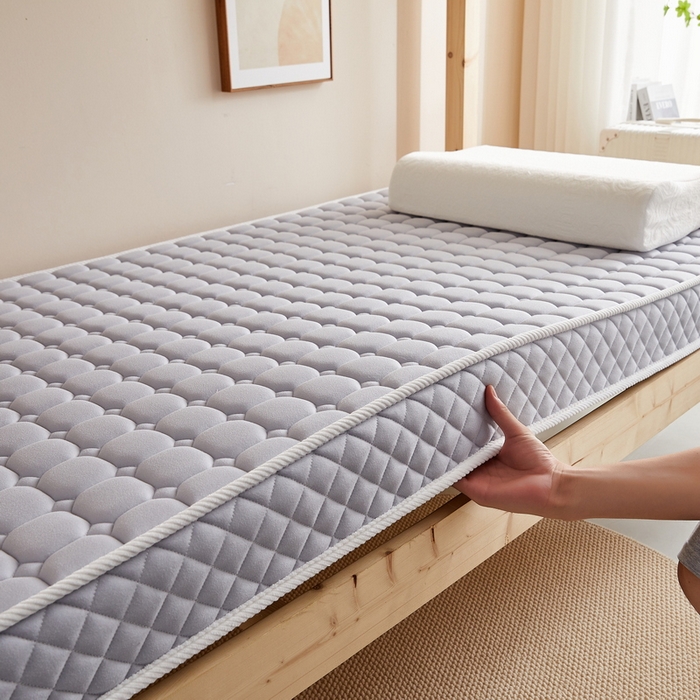 91家纺网 家纺一手货源 找家纺 卡派 2024新款单人床乳胶记忆棉立体加厚加高床垫5-10cm（面包格系列） 灰色