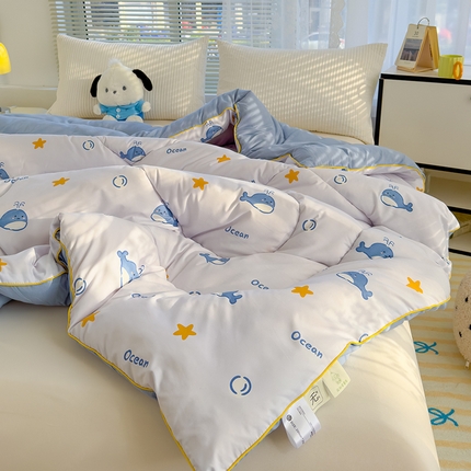 91家纺网 家纺一手货源 找家纺 （总）卡派 2024新款亲肤水洗棉印花春秋被