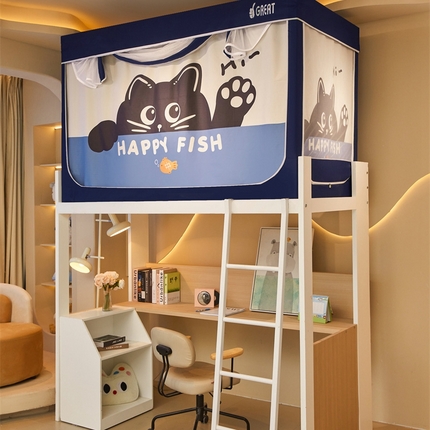 91家纺网 家纺一手货源 找家纺 （总）迪凡保罗蚊帐 2025新款2416纳米环保加厚强遮光大版数码印花学生蚊帐（自带靠墙帘）