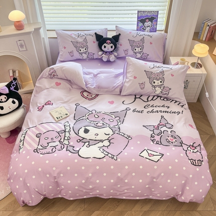 91家纺网 家纺一手货源 找家纺 （总）暮思家居 2024新款正版授权三丽鸥大阪全棉数码印花纯棉四件套