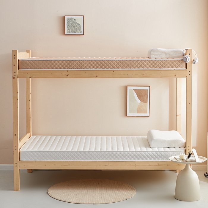 91家纺网 家纺一手货源 找家纺 卡派 2024新款单人床乳胶记忆棉立体加厚加高床垫5-10cm（面包格系列） 奶白