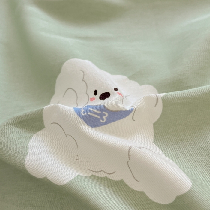 91家纺网 家纺一手货源 找家纺 慕尚家纺 2025新款全棉印花四件套 汪可爱