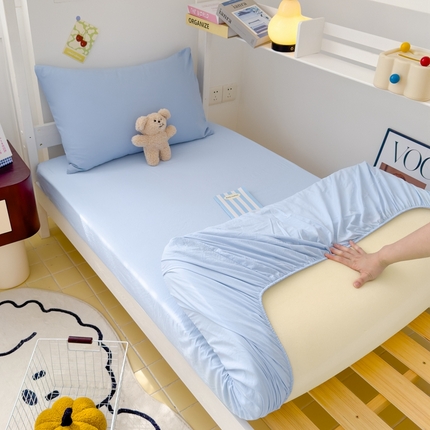 91家纺网 家纺一手货源 找家纺 （总）贝扬思家纺 2024新款云朵无印床笠系列-学生床