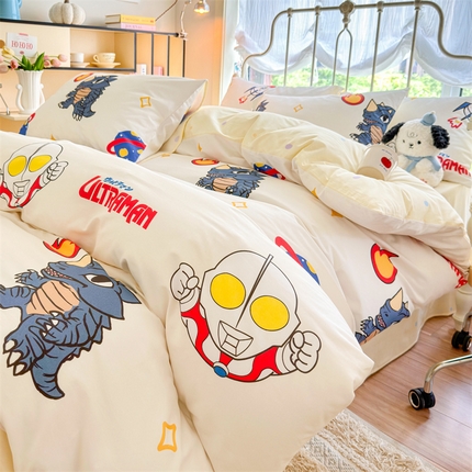2024新款授权经典奥特曼-三丽鸥全棉卡通四件套学生三件套【含防伪标】 咸蛋超人
