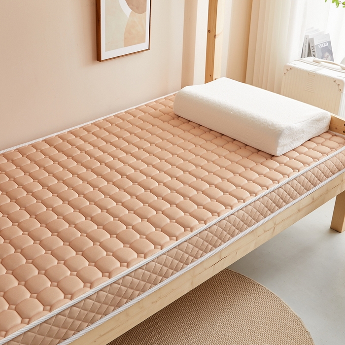 91家纺网 家纺一手货源 找家纺 卡派 2024新款单人床乳胶记忆棉立体加厚加高床垫5-10cm（面包格系列） 驼色