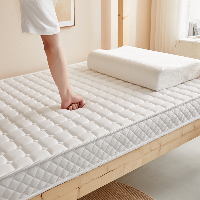 91家纺网 家纺一手货源 找家纺 卡派 2024新款单人床乳胶记忆棉立体加厚加高床垫5-10cm（面包格系列） 奶白