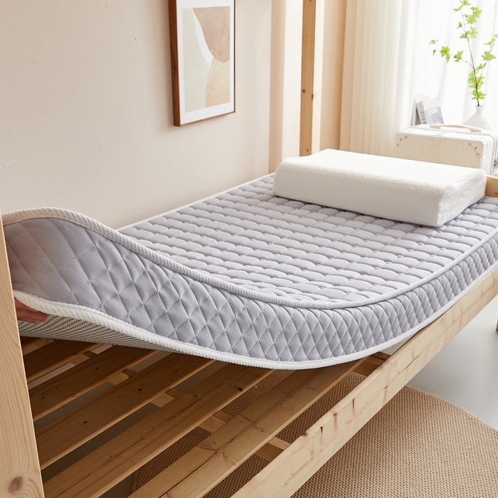 91家纺网 家纺一手货源 找家纺 卡派 2024新款单人床乳胶记忆棉立体加厚加高床垫5-10cm（面包格系列） 灰色