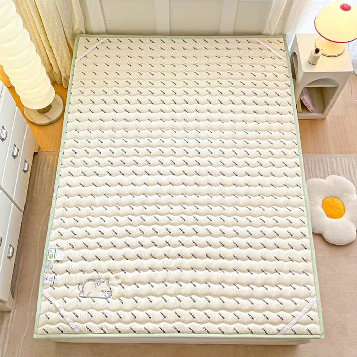 91家纺网 家纺一手货源 找家纺 恋绒家纺 2025新款刺绣款床褥床护垫绣花床垫 柯基KJ-薄荷绿