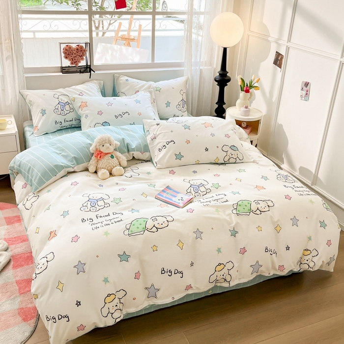 91家纺网 家纺一手货源 找家纺 慕尚家纺 2025新款全棉印花四件套 旺旺