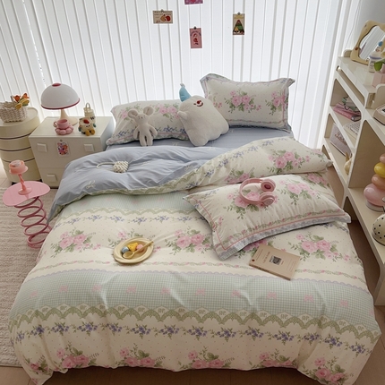 于果 2024新款全棉13370四件套(10） 春野星漫