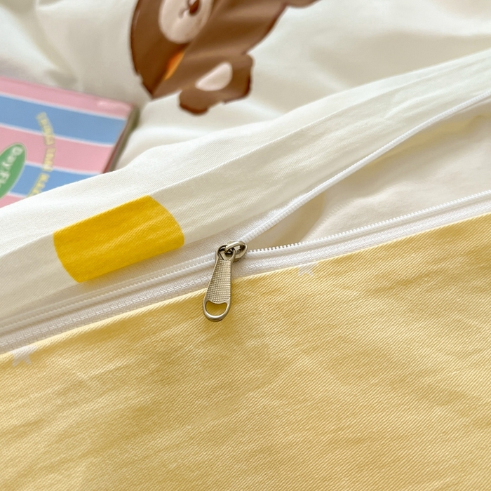 91家纺网 家纺一手货源 找家纺 慕尚家纺 2025新款全棉印花四件套 艾米熊