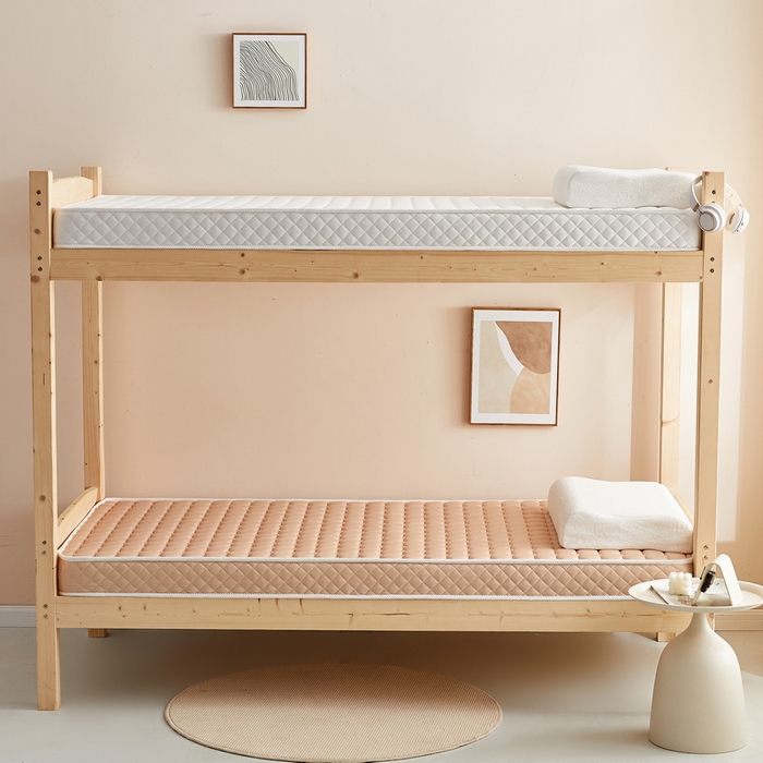 91家纺网 家纺一手货源 找家纺 卡派 2024新款单人床乳胶记忆棉立体加厚加高床垫5-10cm（面包格系列） 驼色