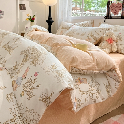 91家纺网 家纺一手货源 找家纺 （总）慕尚家纺 2025新款全棉印花四件套