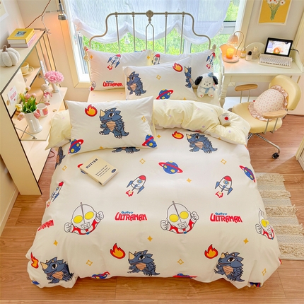 91家纺网 家纺一手货源 找家纺 （总）2024新款授权经典奥特曼-三丽鸥全棉卡通四件套学生三件套【含防伪标】