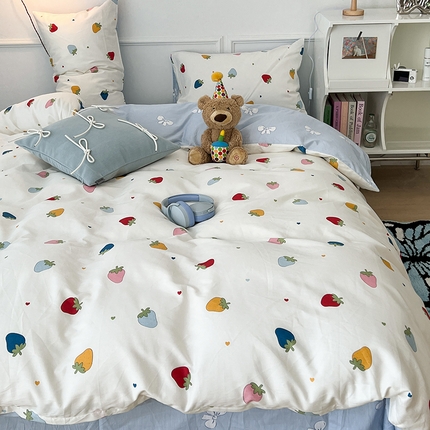 91家纺网 家纺一手货源 找家纺 （总）2024新款13070跑量款全棉四件套--小清新系列