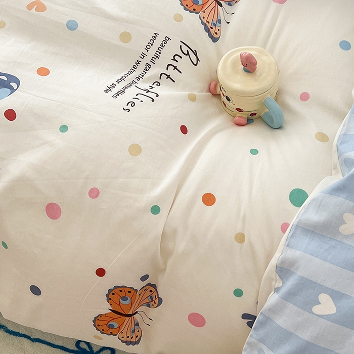 91家纺网 家纺一手货源 找家纺 （总）2024新款13070跑量款全棉四件套--小清新系列