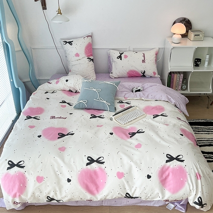 91家纺网 家纺一手货源 找家纺 （总）2024新款13070跑量款全棉四件套--小清新系列