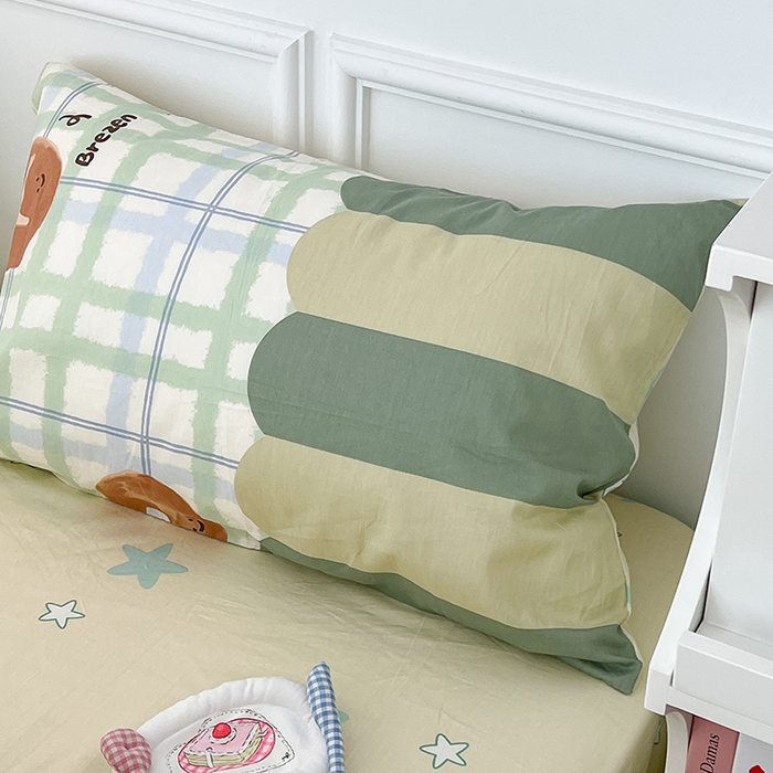 91家纺网 家纺一手货源 找家纺 2024新款13070跑量款全棉四件套--卡通系列 贝果吐司