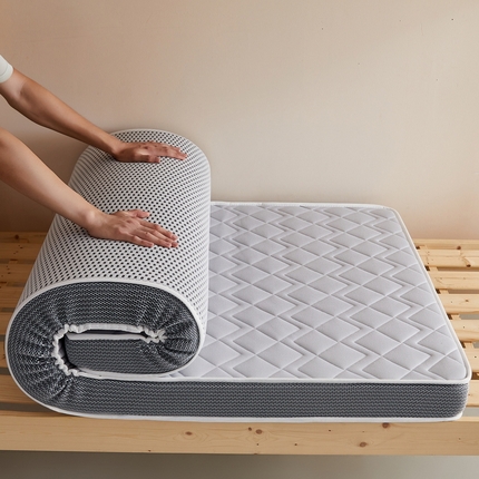 91家纺网 家纺一手货源 找家纺 喜她床垫 喜她床垫 2025新款牛奶丝乳胶记忆棉海绵床垫-学生款 菱格灰（6cm）