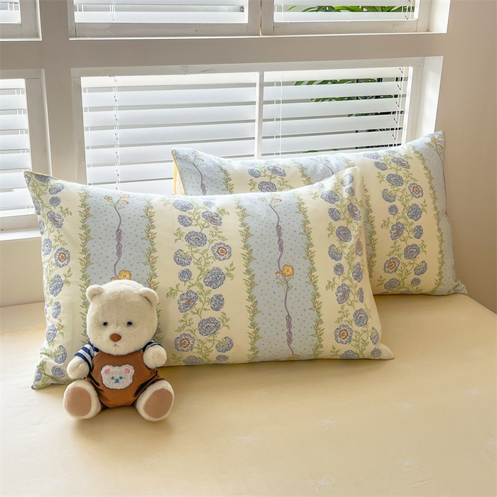 91家纺网 家纺一手货源 找家纺 红馆 2025年全棉12868印花系列四件套花涧