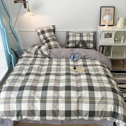 2024新款13070跑量款全棉四件套--北欧系列 莫里斯格纹