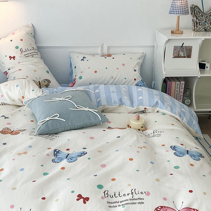 91家纺网 家纺一手货源 找家纺 （总）2024新款13070跑量款全棉四件套--小清新系列